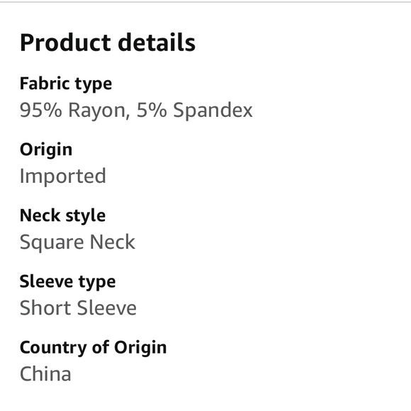 Short Sleeve Square Neck Top - Red - Picture 4 of 4